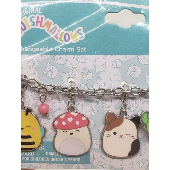 Squishmallows Charm Bracelet Interchangeable 5 Charms Cute Collectible NEW - Picture 6 of 9